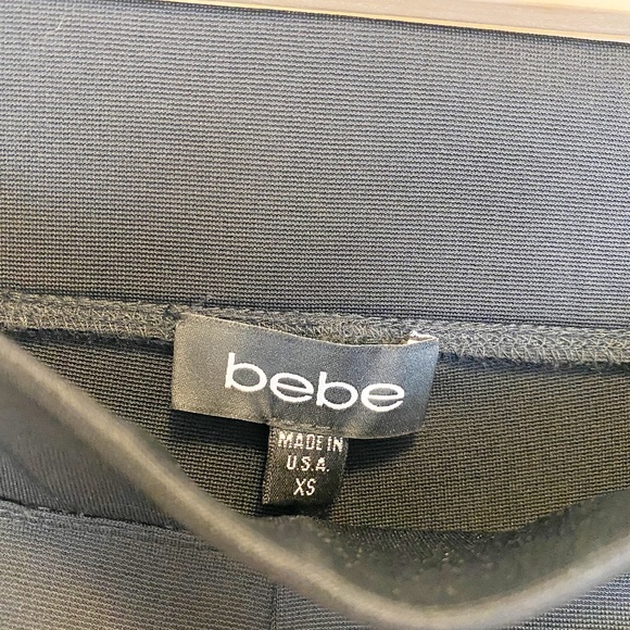 Bebe Cut Out Stretch Tights Leggings Black Small - Picture 4 of 10